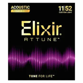 Elixir 21027 Attune Acoustic Phosphor Bronze,Custom Light .011-.052