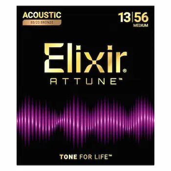Elixir 23102 Attune Acoustic 80/20 Bronze,Medium .013-.056